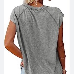 Vince Grey Short Raglan Sleeve T-shirt Top size XS